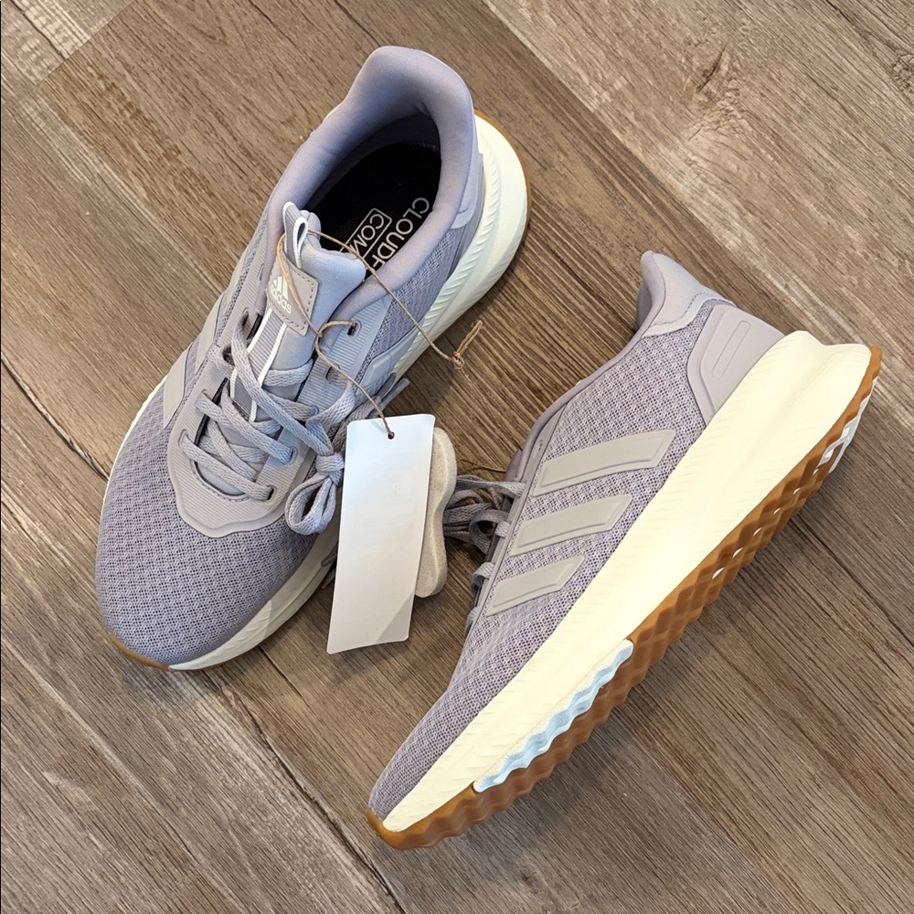 Adidas Women's Cloudfoam Sneakers - Light Purple and White